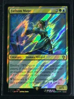 Magic MTG Final Fantasy Collector's Commander Surge Foil Fathom Mage SP FFX - Image 1