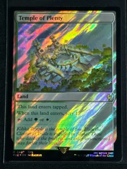 Magic MTG Final Fantasy Collector's Commander Surge Foil Temple of Plenty SP FFX - Image 1