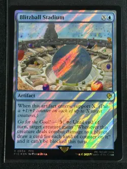 Magic MTG Final Fantasy Collector's Commander Surge Foil Blitzball Stadium FFX - Image 1
