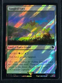 Magic MTG Final Fantasy Collector's Commander Surge Foil Tangled Islet SP FFX - Image 1