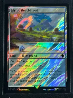 Magic MTG Final Fantasy Collector's Commander Surge Foil Idyllic Beachfront FFX - Image 1