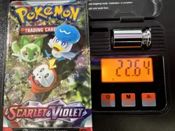 Pokemon Scarlet and Violet Base Set Booster Pack Sealed 22.64g 3.71mm - Image 1