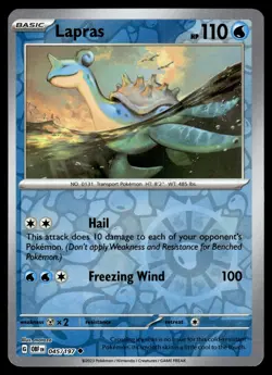 LAPRAS [FOIL] - 045/197 - OBSIDIAN FLAMES OBF POKEMON SV REVERSE - NM - Image 1