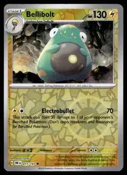 BELLIBOLT [FOIL] - 077/197 - OBSIDIAN FLAMES OBF POKEMON SV REVERSE - NM - Image 1