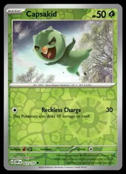 CAPSAKID [FOIL] - 023/197 - OBSIDIAN FLAMES OBF POKEMON SV REVERSE - NM - Image 1