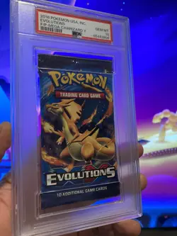 PSA 10 - XY Evolutions (2016) - Mega Charizard Sealed Booster Pack Pokemon - Image 3