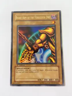 Yugioh! Right Arm of the Forbidden One LOB-122 1st Edition - MP - Ultra Rare - Image 1