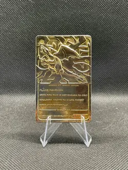 1999 Burger King Pokemon 23K Gold Plated Charizard Card w/ Pokeball - Image 2