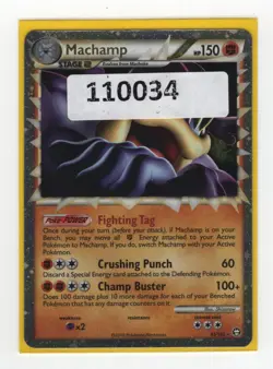 (110034) MACHAMP PRIME 95/102 Ultra Rare Holo HGSS Triumphant Pokemon Card - Image 1