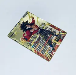SS4 Son Goku Returned From Hell Dragon Ball Z Metal Gold Etched Trading Card Tc1 - Image 2