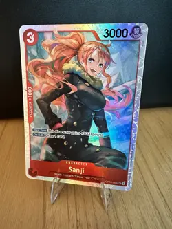 Sanji OP10-005 Super Rare Royal Blood One Piece TCG Card - Image 1