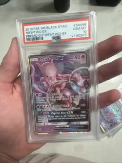 2019 P.M. Black Star Promo Mewtwo GX #SM196 GEM MT 10 Pokemon Card - Image 1