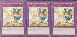 Mutually Affured Destruction IGAS-EN078 Ignition Assault-1st Ed (x3) Yugioh Card - Image 1