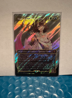 Yuna Grand Summoner MTG Final Fantasy (Borderless) (Surge Foil) #0216 English - Image 1