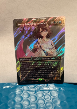 Yuna Grand Summoner MTG Final Fantasy (Borderless) (Surge Foil) #0216 English - Image 2