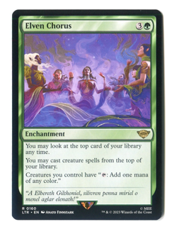 Elven Chorus NM Rare #0160 Lord of the Rings MTG LotR Magic the Gathering - Image 1