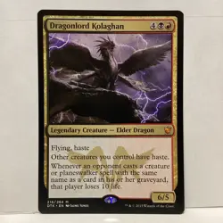 MTG Dragonlord Kolaghan Magic: The Gathering Dragons of Tarkir Mythic #218 - Image 1