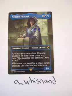 Senator Peacock 0002 Borderless Ravnica: Clue Edition CLU MTG Magic - Image 1