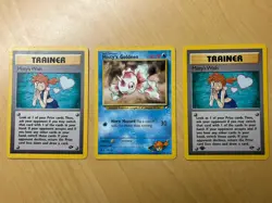 Vintage WOTC Pokemon Gym Heroes Challenge Rare Misty Lot 3x 1st Editon Included - Image 1