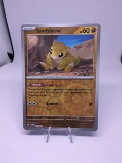 Pokemon Scarlet & Violet 151 Sandshrew 027/165 Reverse Holo Near Mint - Image 1