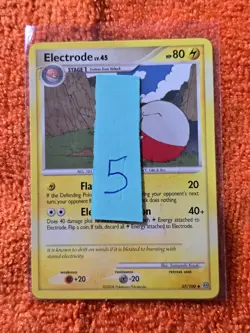 2008 Pokemon Diamond and Pearl Stormfront #37 Electrode, UC, NF/H, cd5 - Image 3