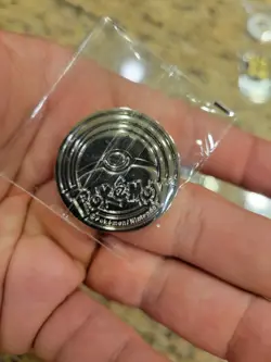 Pokemon TCG Pikachu 25th Anniversary Ultra Premium Collection Silver Metal Coin - Image 2