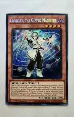 Yugioh! Crowley, The Gifted Magistus - Secret Rare (BLMM-EN044) 1st Ed - Image 1