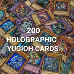 200 Holographic Foil YuGiOh Cards Lot All Rares Mint Collection Free Shipping - Image 1