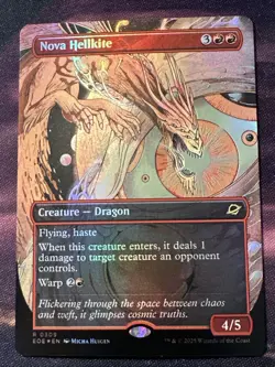 Nova Hellkite - Borderless FOIL - Edge of Eternities #309 Rare, NM - Image 1