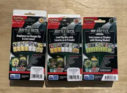 POKEMON TCG Ex Battle Deck Lot Of 3 Ampharos Ex Lucario Ex Iron Leaves Ex - Image 2