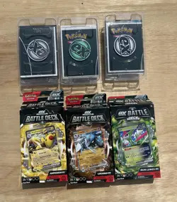 POKEMON TCG Ex Battle Deck Lot Of 3 Ampharos Ex Lucario Ex Iron Leaves Ex - Image 4