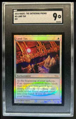 2010 Magic: The Gathering Judge Gift Promos Land Tax #5 SGC 9 - Image 1