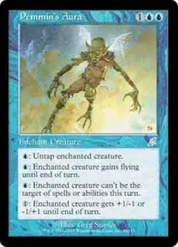 MTG LP English Pemmin's Aura 1X SP Scourge MTG Magic the gathering - Image 1