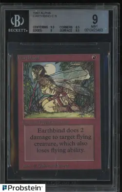 1993 Magic The Gathering MTG Alpha Earthbind C R BGS 9 MINT - Image 1