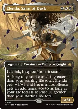 Elenda, Saint of Dusk (Borderless) Foundations MTG Magic The Gathering - Image 1