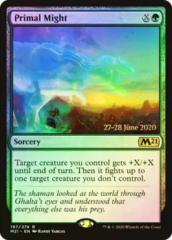 Magic The Gathering MTG PRIMAL MIGHT FOIL Core Set 2021 Prerelease NM Near Mint - Image 1