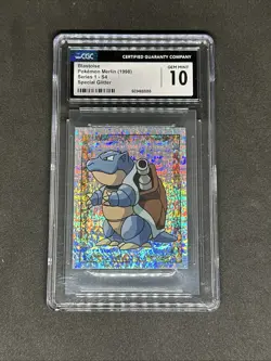 1998 Pokemon Merlin Series 1 Blastoise CGC 10 #S4 Holographic - Image 1