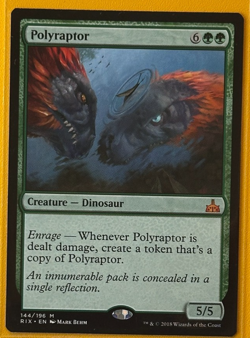 NM Polyraptor #144/196 Rivals of Ixalan Rix Magic: The Gathering Card - Image 1