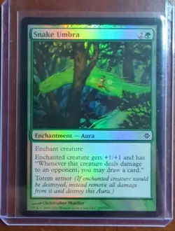 Snake Umbra FOIL Rise of the Eldrazi NM Green Common MAGIC MTG CARD - Image 1