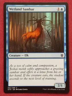 Magic The Gathering KHANS OF TARKIR WETLAND SAMBAR blue card MTG - Image 1