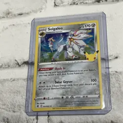 Pokemon Celebrations SOLGALEO #21 021/025 25th Anniversary HOLO 2021 Card TCG - Image 1