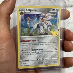 Pokemon Celebrations SOLGALEO #21 021/025 25th Anniversary HOLO 2021 Card TCG - Image 2
