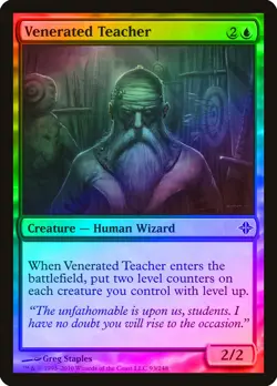 Venerated Teacher FOIL Rise of the Eldrazi HEAVILY PLD Blue Common CARD ABUGames - Image 1