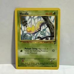 Pokemon TCG Weedle Base 2 Set, UnlimitedCommon Card 69/102 - Image 1