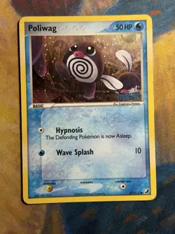 Poliwag 67/115 Reverse Holo Pokemon Card Stamped EX Unseen Forces Pokemon TCG MP - Image 2