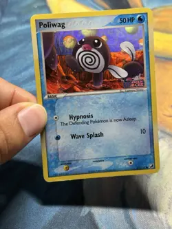 Poliwag 67/115 Reverse Holo Pokemon Card Stamped EX Unseen Forces Pokemon TCG MP - Image 4