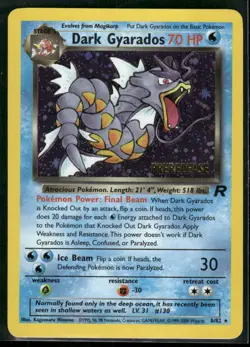 Dark Gyarados Prerelease Gym Holo Base Pokemon Card WOTC NM - Image 1