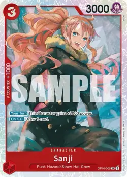 Sanji OP10-005 English SR Royal Blood One Piece Card Game NM - Image 2
