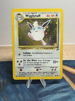 Wigglytuff 19/130 Holo Rare 2000 Pokemon Base Set 2 Vintage Card HP - Image 1