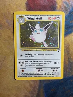 Wigglytuff 19/130 Holo Rare 2000 Pokemon Base Set 2 Vintage Card HP - Image 2